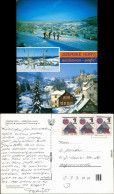 Ansichtskarte Region Reichenberg Skifahrer, Sessellift, Panorama 1990 - Tschechische Republik