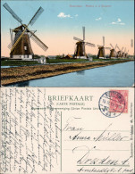 Ansichtskarte Rotterdam Rotterdam Molens/Mühlen An Der Boezem 1913  - Rotterdam