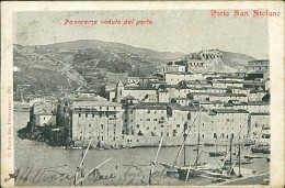PORTO SANTO STEFANO ( GROSSETO ) PANORAMA VEDUTO DAL PORTO - O. PAGGI ED. PITIGLIANO - SPEDITA - 1900s (20906) - Grosseto