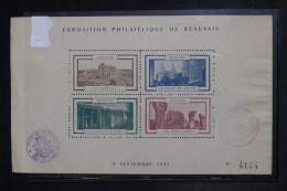 FRANCE - Bloc De 4 Vignettes De L'exposition Philatélique De Beauvais En 1945 - L 152878 - Briefmarkenmessen