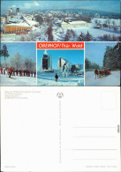 Oberhof (Thüringen) Panorama, Ski-Übungshang,   Schlittenfahrt 1986 - Oberhof