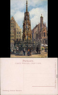 Ansichtskarte Nürnberg Schöner-Brunnen 1920 - Nuernberg