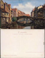 Ansichtskarte Nürnberg Fleischbrücke Künstlerkarte 1920 - Nuernberg