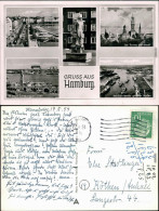 Ansichtskarte Hamburg Jungfernstieg, Denkmal, Landungsbrücken, Hafen 1954 - Autres & Non Classés