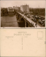 Ansichtskarte London London Bridge Mit Vielen Doppelstockbussen 1930 - Andere & Zonder Classificatie