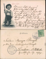 Ansichtskarte _Bayern (allgemein) Grüss Gott.. Kleiner Junge In Tracht 1898  - Otros & Sin Clasificación
