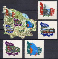Norfolk Island 1974 UPU Centenary, Maps Set Of 4 + S/s MNH - U.P.U.