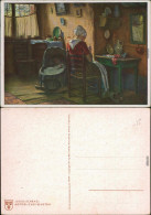 Ansichtskarte  Julius Schrag - Mütterliches Behüten 1933 - Paintings