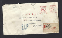LETTRE FRANCE EMA 1934 THE CHASE BANK - Annullamenti Meccaniche (Varie)