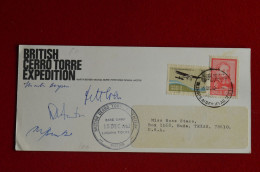 1967 Cerro Torre Expedition Signed M. Boysen M. Burke P. Crew D. Haston Mountaineering Andes Anden Escalade Alpiniste - Sportspeople