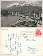 Ansichtskarte Luzern Lucerna Stadt - Dampferanlegestelle 1939  - Otros & Sin Clasificación