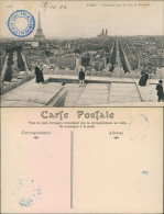 CPA Paris Eiffelturm - Panorama Pris De Arc De Triomphe 1909  - Tour Eiffel