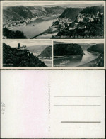 Ansichtskarte Bad Kösen Ruine Rheinfels Mit St. Goor, Burg Katz, Loreley 1932 - Other & Unclassified
