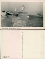 Ahlbeck (Usedom) Strand Mit Segelbooten Und Kleinen Jungen Mit Zylinder 1965 - Andere & Zonder Classificatie