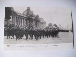Le 14 Juillet à PARIS En 1916 - Les Poilus Belges Devant Le Grand Palais - Guerre 1914-18