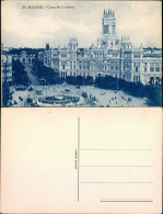 Madrid Casa De Correos Mit Straßenbahn, Kutschen Und Automobiele 1915 - Autres & Non Classés