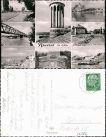 Ansichtskarte Neuwied (Rhein) Rheinbrücke, Schloss, Denkmal, Museum 1957 - Neuwied