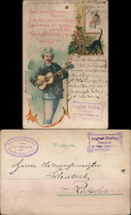 Ansichtskarte  Komm Herab O Madonna Theresa - Mann Mit Gitarre 1905 - Filosofia & Pensatori