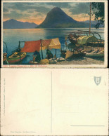 Ansichtskarte Lugano Panorama-Ansicht Gegen Mte. S. Salvatore 1930 - Autres & Non Classés