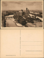 Ansichtskarte München Deutsches Museum Mit Fluss Und Brücke 1928 - München