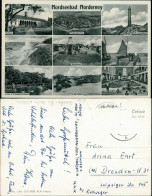 Norderney Kurhaus, Fliegeraufnahme, Leuchtturm, Korbstrand, Wellenbad 1945 - Norderney