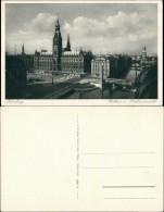 Ansichtskarte Hamburg Rathaus Mit Rathausmarkt 1928 - Otros & Sin Clasificación