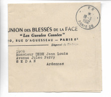 PARIS CAD P.P. PARIS 26 Sur Bande Journal Union Des Blessés De La Face 1962 - Zeitungsmarken (Streifbänder)