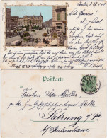 Ansichtskarte Mitte-Berlin Alexanderplatz - Belebt - Geschäfte 1900  - Mitte
