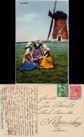 Postkaart Westkapelle-Veere Typen Vor Windmühle 1925 - Westkapelle