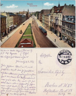 Postcard Gleiwitz Gliwice Bahnhofstraße 1916 - Schlesien