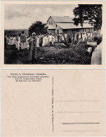 Postcard Madchame Kirchbesucher Vor Der Kirche (3000 Plätze) 1930 - Tanzania
