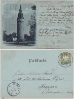 Ansichtskarte Kitzingen Straßenpartie Am Falterturm - Mondscheinlitho 1898  - Kitzingen