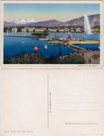 Ansichtskarte Genf Genève Panorama Mit Mt. Bianc 1939 - Other & Unclassified