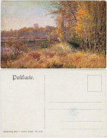 Ansichtskarte  Künstlerkarte: See Mit Ruderboot 1914  - 1900-1949