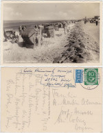 Ansichtskarte Cuxhaven Am Strand Belebt 1953 - Cuxhaven