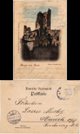 Ansichtskarte Königswinter Ruine Drachenfels 1899 - Koenigswinter