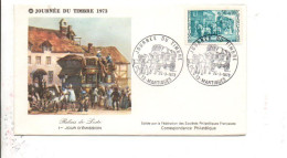 FDC 1973 JOURNEE DE TIMBRE - MARTIGUES - 1970-1979