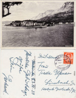 Postcard Macharscha Makarska Dampfer Und Stadt 1939  - Croatia