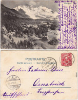 Ansichtskarte Wengen BE Blick Auf Gletscher Und Hotel 1903  - Autres & Non Classés