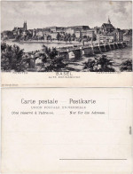 Ansichtskarte Basel Alte Rheinbrücke, Münster Und Martinskirche 1914  - Altri & Non Classificati