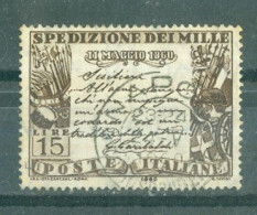 ITALIE - N°809 Obliéré - Centenaire De L'expédition Des "Mille". Sujets Divers. - 1946-60: Used