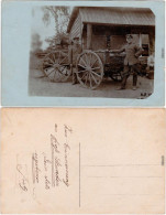 Ansichtskarte  Soldaten Mit Wagen Vor Holzverschlag 1917  - Weltkrieg 1914-18