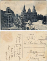 Ansichtskarte Lübeck Straßenpartie Am Holstentor 1926 - Andere & Zonder Classificatie