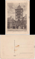 Lübeck Burgtor (Künstlerkarte) Ansichtskarte  1928 - Andere & Zonder Classificatie