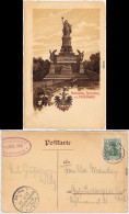 Rüdesheim (Rhein) National-Denkmal (Heraldik-Künstlerkarte) 1905 - Rüdesheim A. Rh.