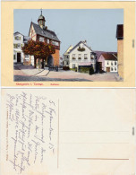 Königstein (Taunus) Straßenpartie Am Cafe Und Rathaus Ansichtskarte 1912 - Koenigstein