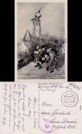 Grinzing Wien Scherzkarte, Zwei Seelen Ein Gedanke Ansichtskarte 1941 - Sonstige & Ohne Zuordnung