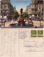 Zürich Bahnhofstraße Und Alfred Escher Denkmal  - Werbung - Straßenbahn 1926 - Autres & Non Classés