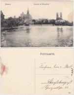 Breslau Wrocław Dominsel Mit Kreuzkirche Ansichtskarte Slaskie  1914 - Polen