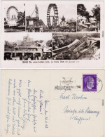 Wien Mehrbild: Prater - Riesenrad, Schaubuden, Kettenkarusell Fotokarte 1942 - Autres & Non Classés